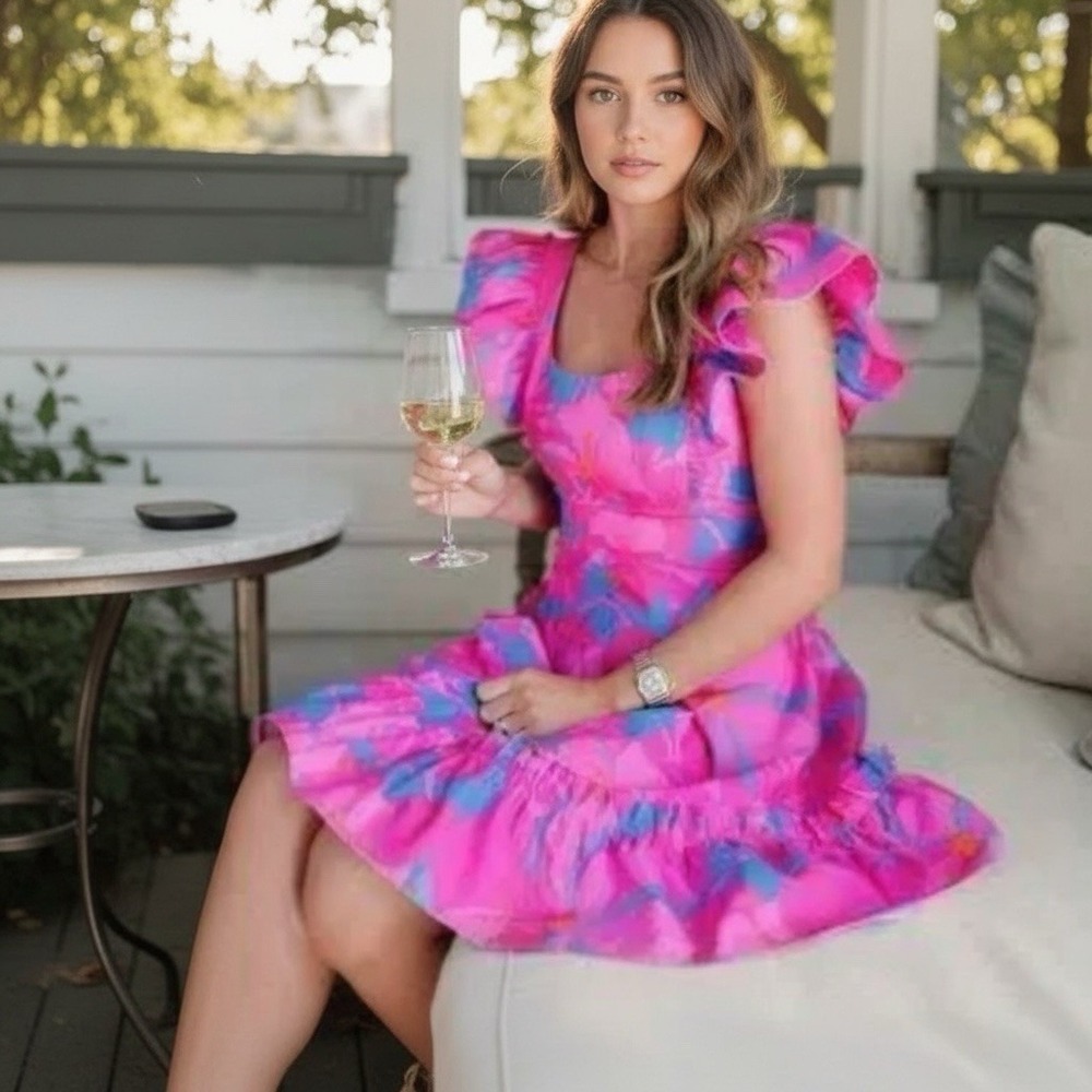 Tuckernuck x Cameran Eubanks Wimberly Floral Edisto Fit & Flare Dress Small NEW - Picture 2 of 15